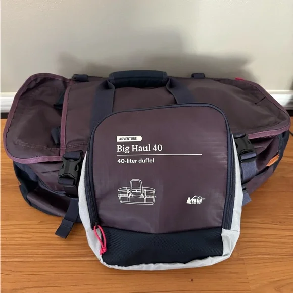 REI Purple and Navy Duffel Bag / Backpack - Picture 2 of 9